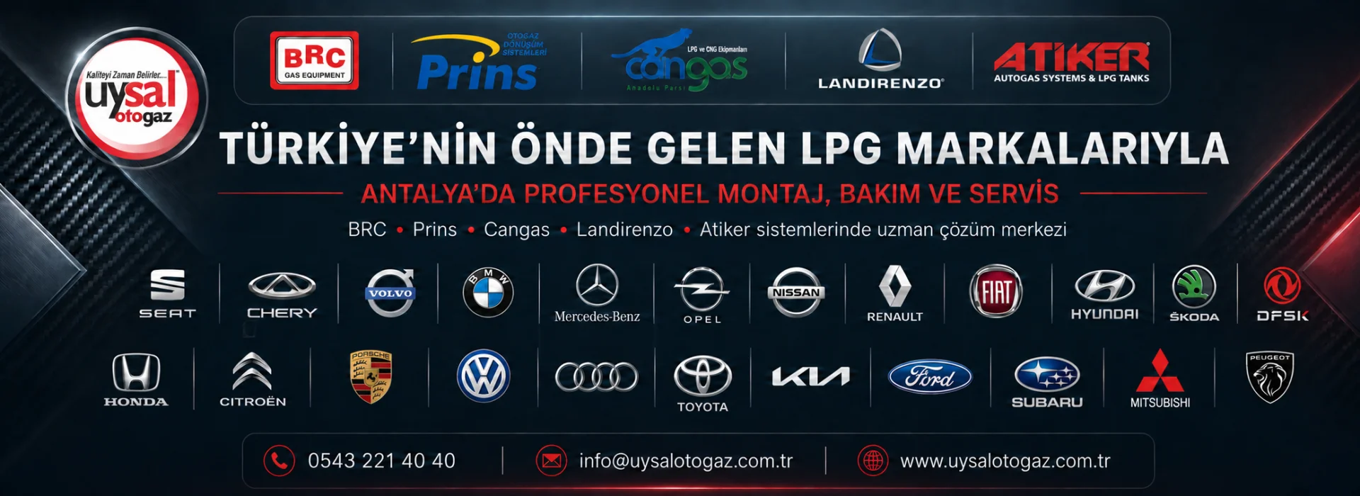 Antalya Uysal Otogaz LPG Montajı ve Tank Değişimi